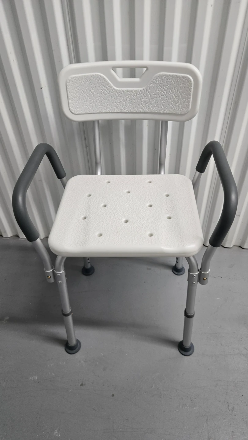 Adjustable Shower Chair with Armrests - photo 2