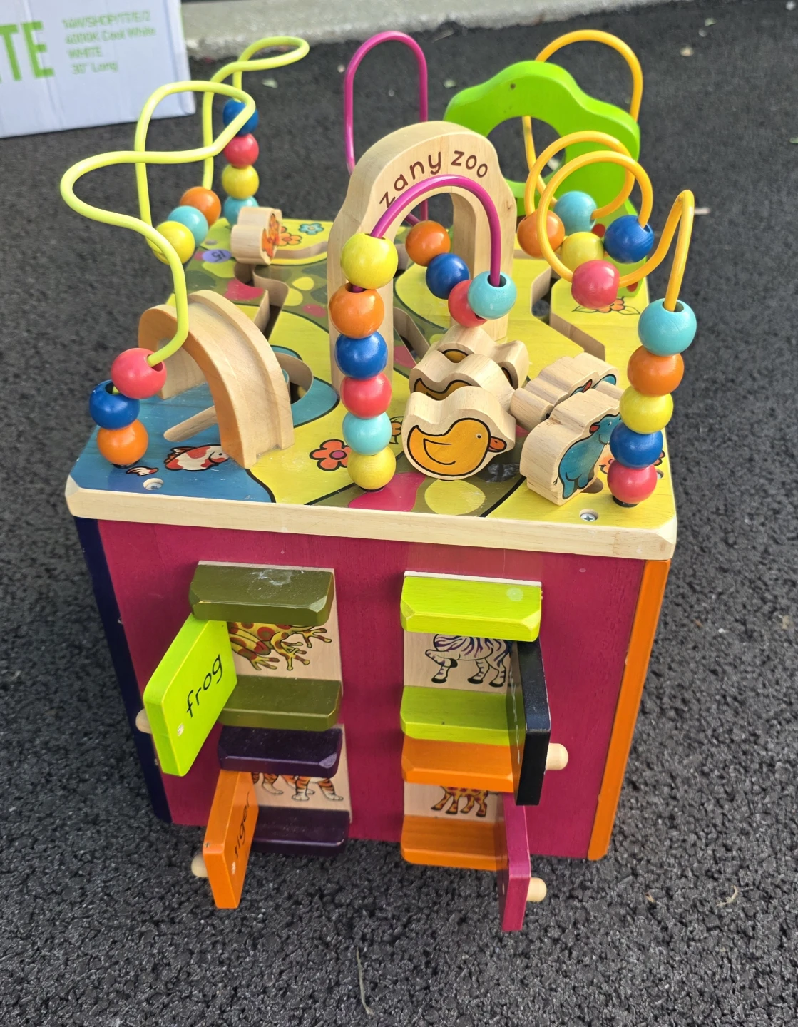 B. Toys Zany Zoo Wooden Activity Cube
