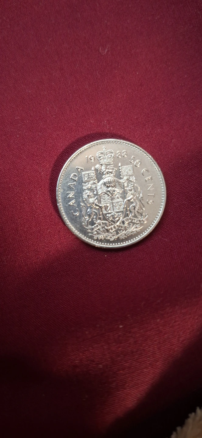 1988 Canadian 50-cent coin