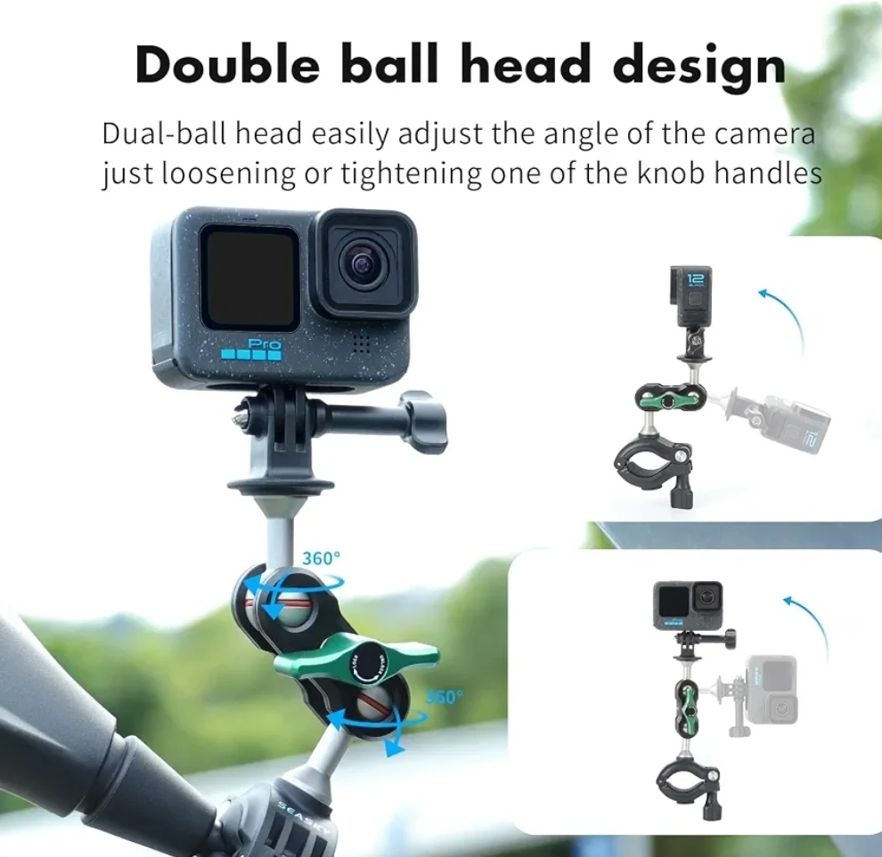 Motorcycle & Bicycle Handlebar Action Camera Mount - photo 5