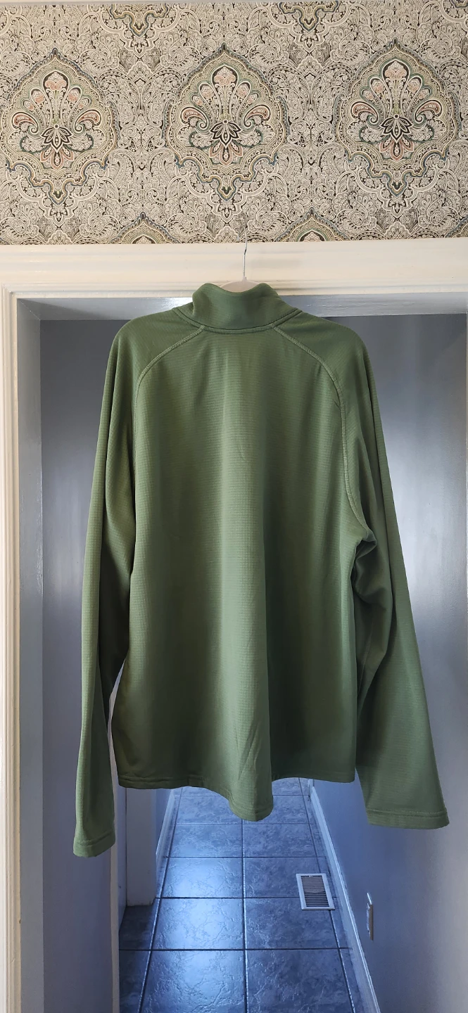 Eddie Bauer Men's Grid Fleece 1/2-Zip Pullover - Olive Green - photo 2