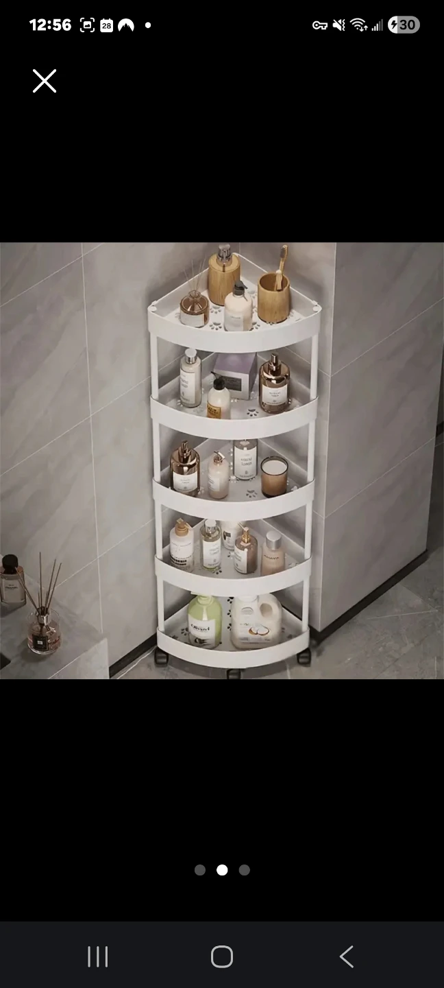 5 tier corner shelf products/washroom