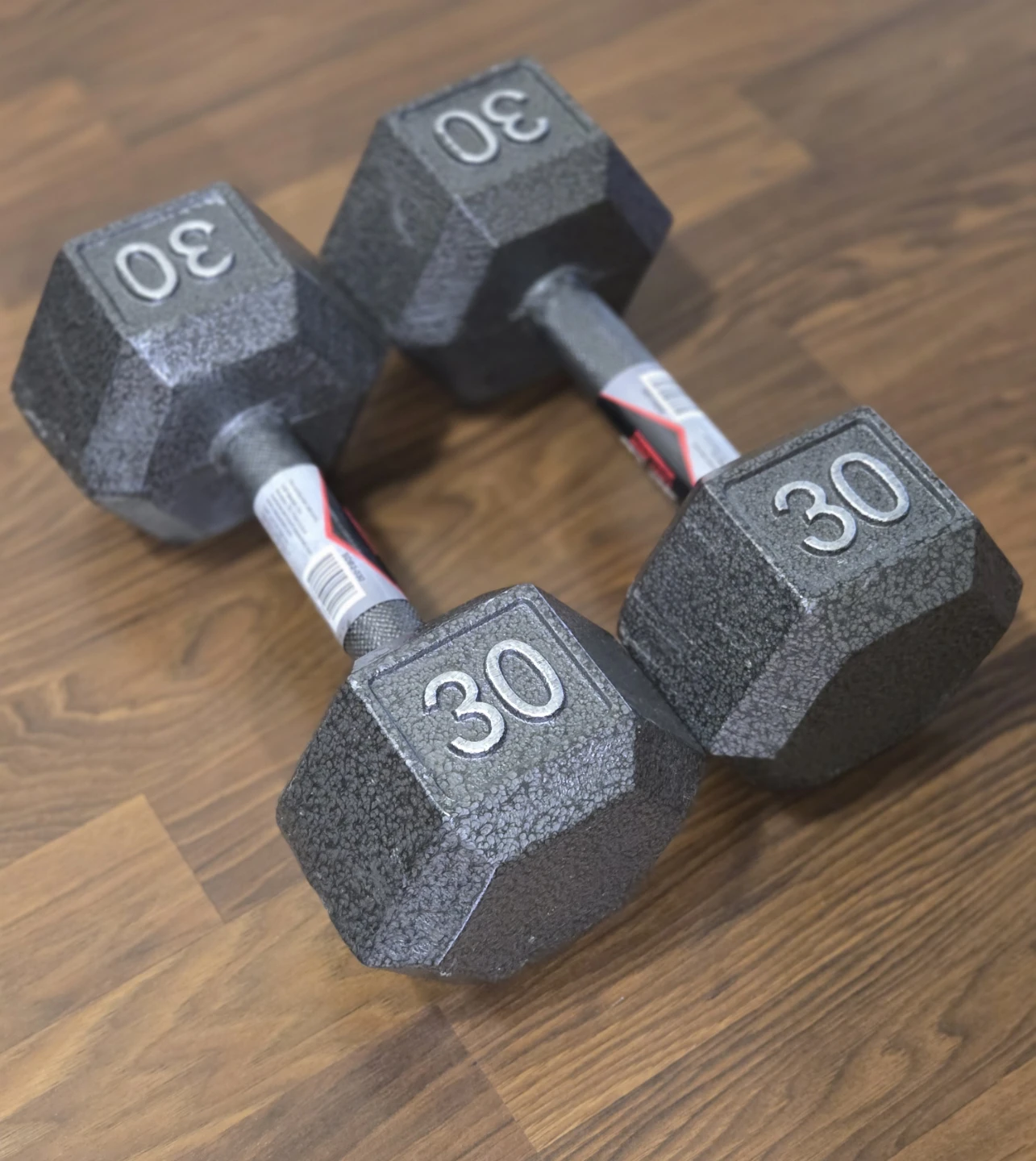 30lb Cast Iron Hex Dumbbell Pair - New!