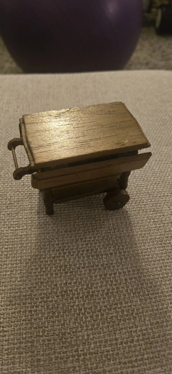 Miniature Wooden Serving Cart - photo 2