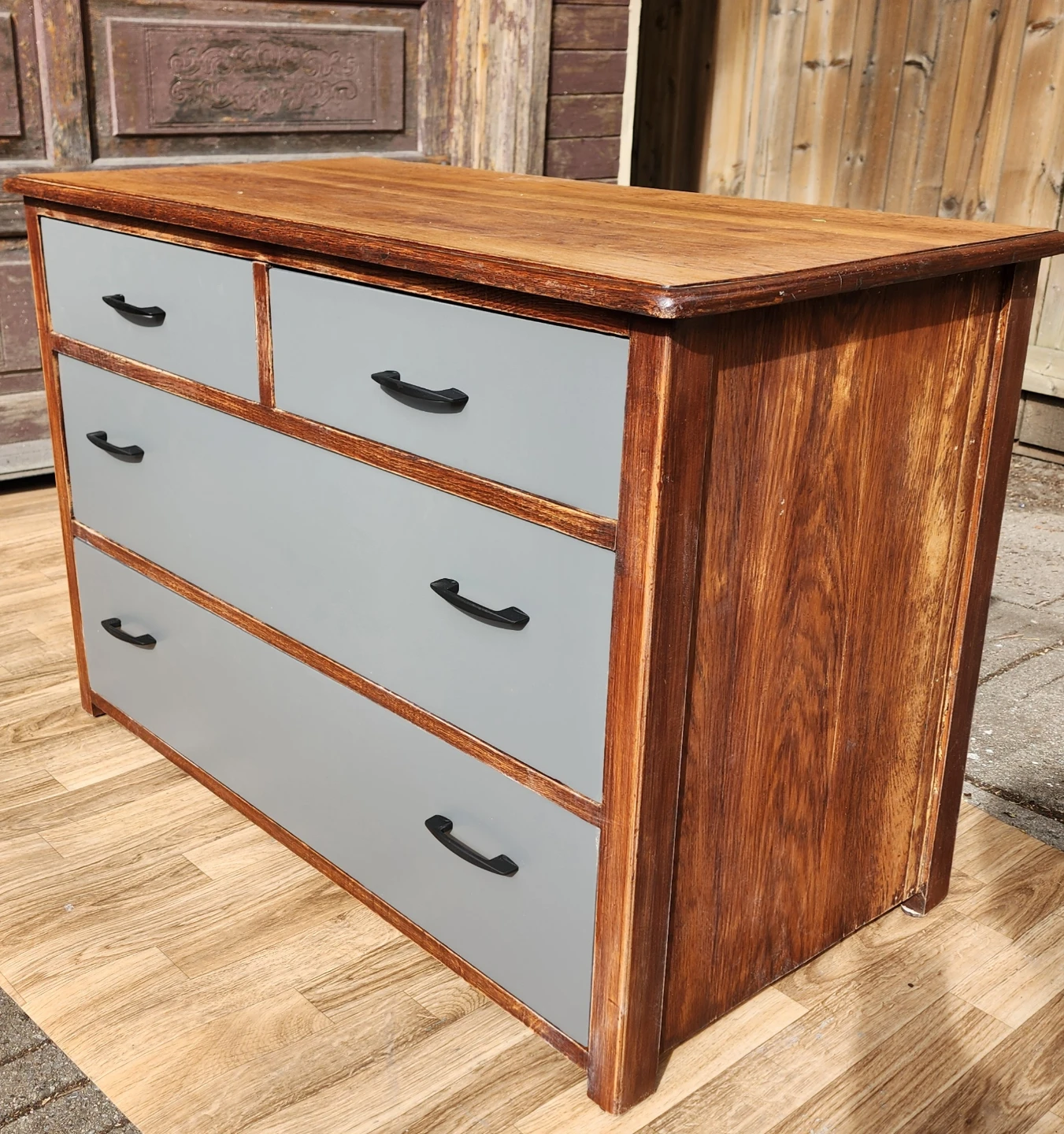 Rustic Wood and Grey Dresser - photo 4