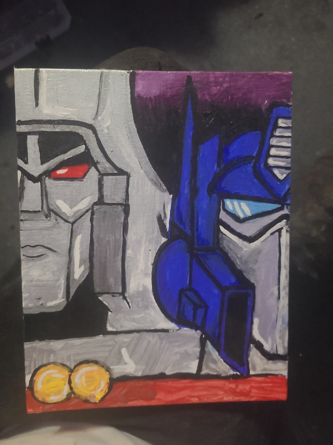 Hand-painted Transformers Canvas Art