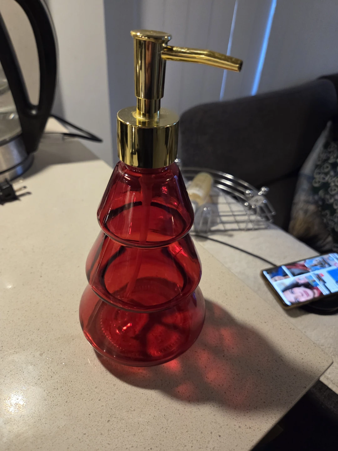 Red Christmas Tree Soap Dispenser - photo 4