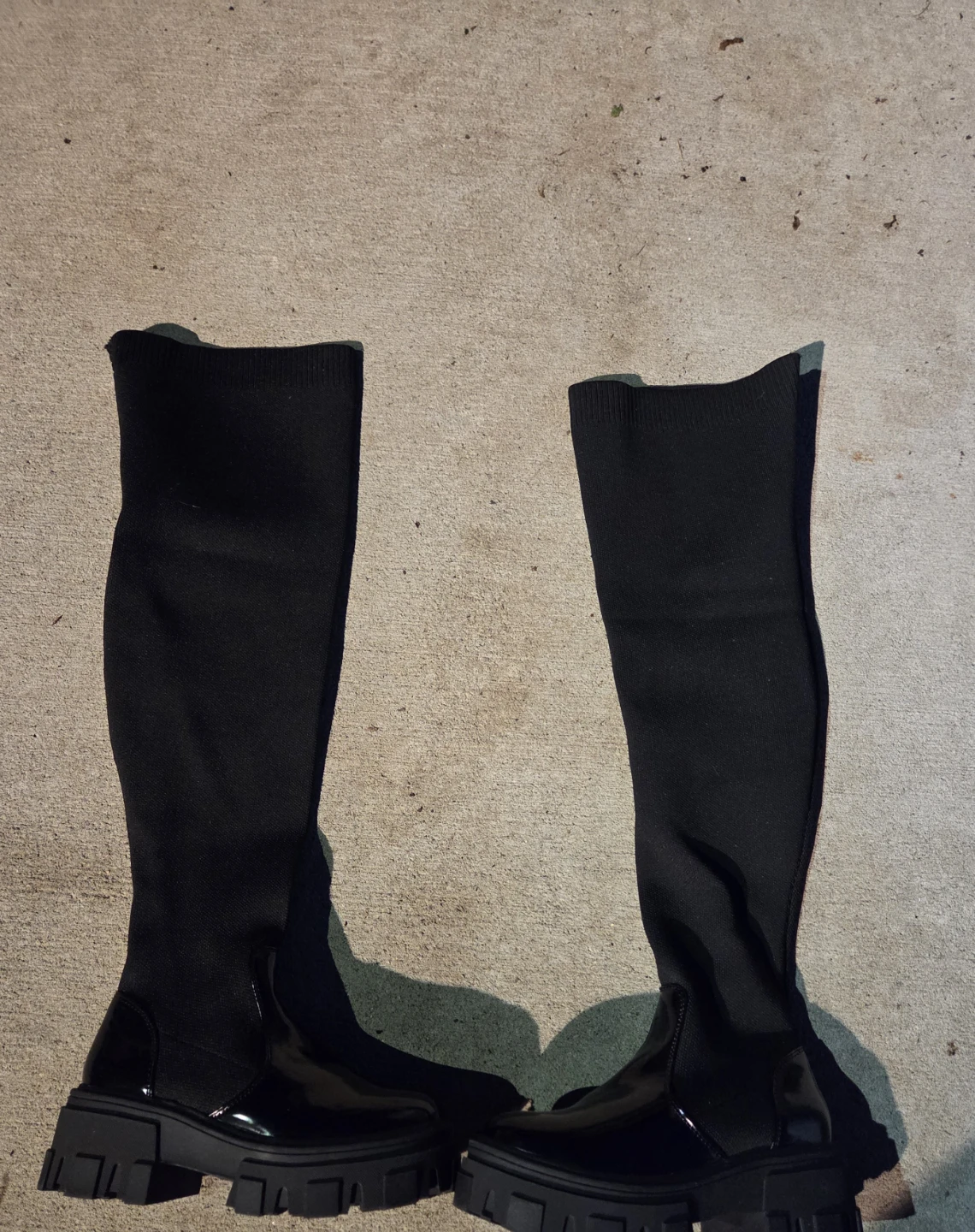 Asos Black Sock Boots Size US 5W - photo 5