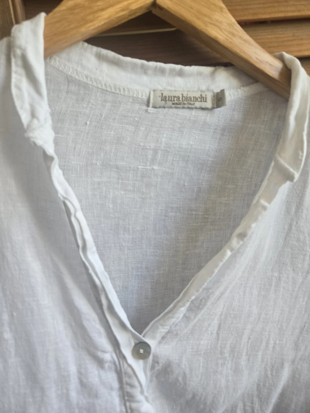 White Linen Top - photo 2