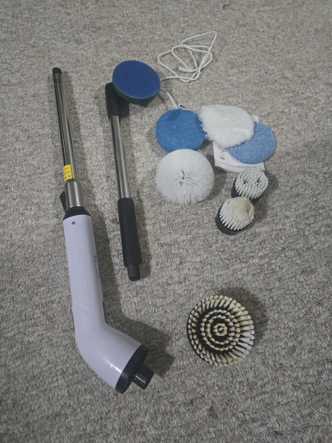 Electric Spin Scrubber with Multiple Attachments