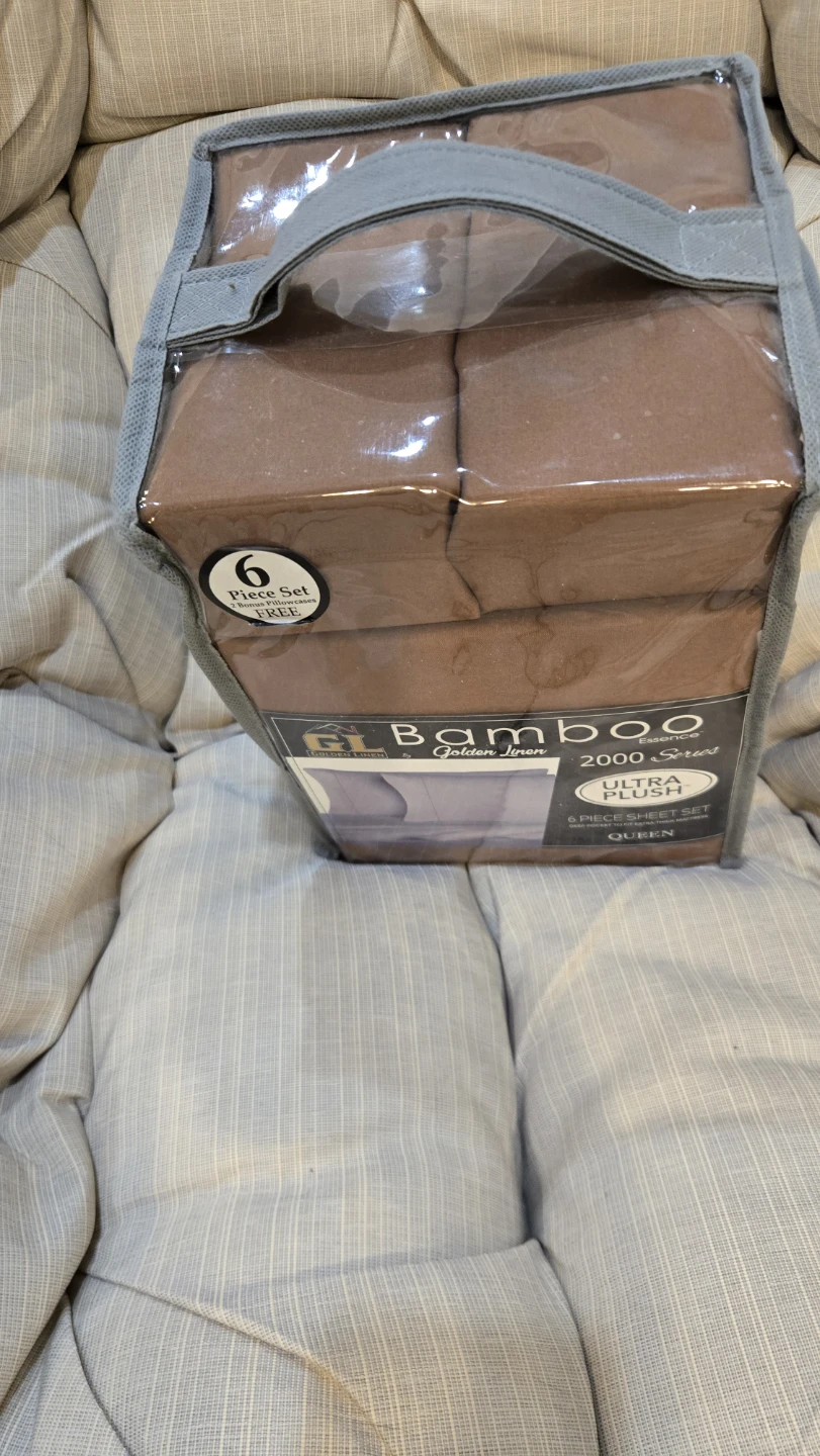 Golden Linen Queen 6-Piece Bamboo Sheet Set - photo 4
