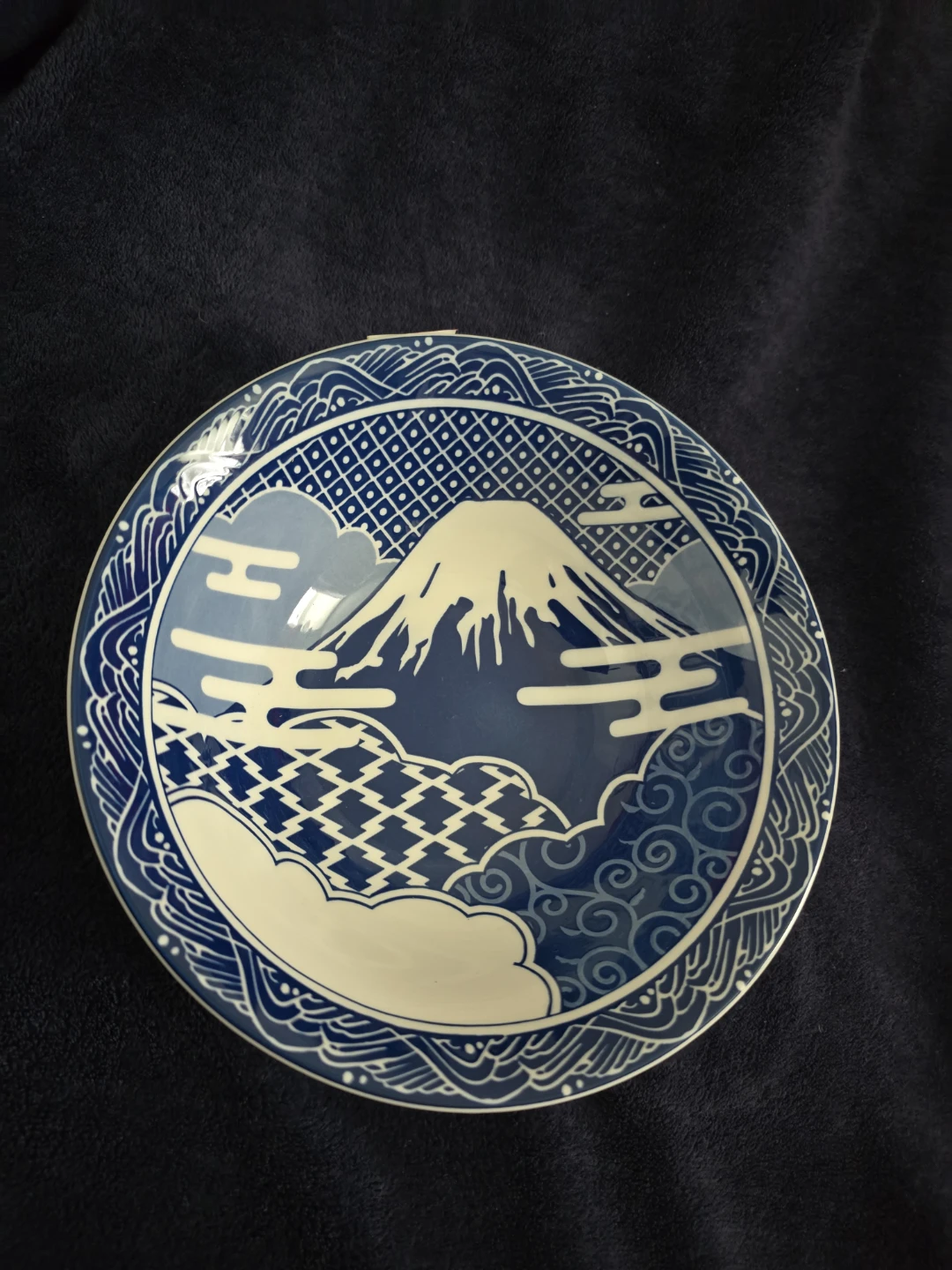 New Mt. Fuji Blue and White Decorative  Bowl Porcelain