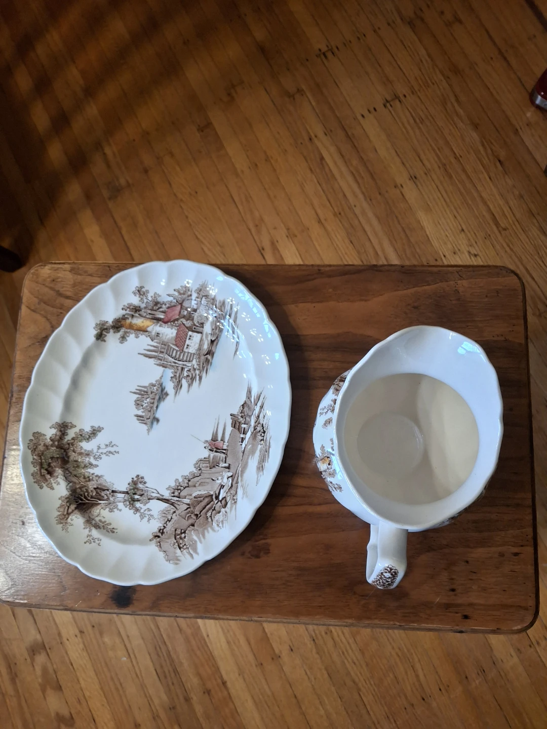 Johnson Brothers The Old Mill Pitcher and Platter - photo 2