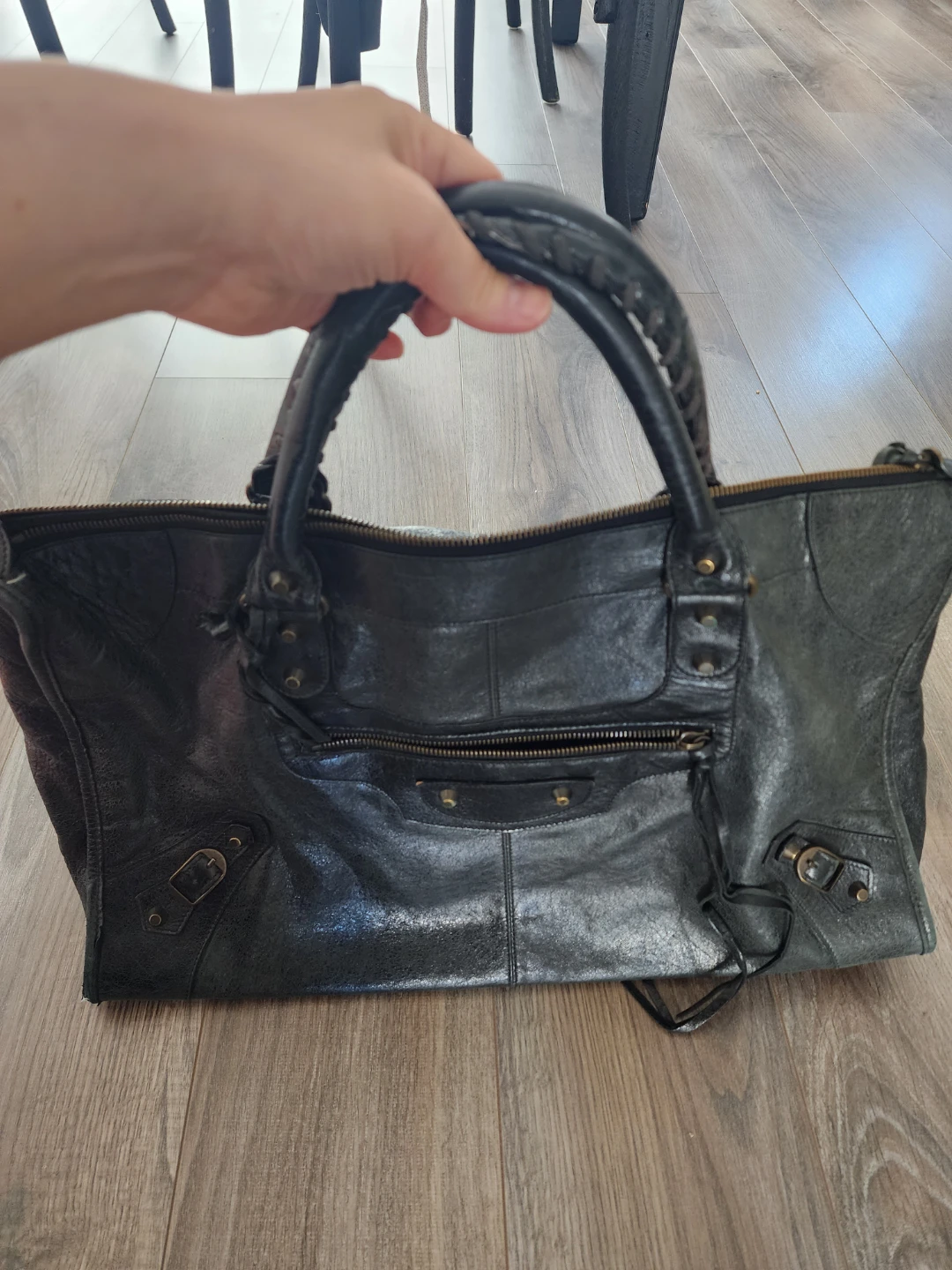 Balenciaga Black Leather Handbag