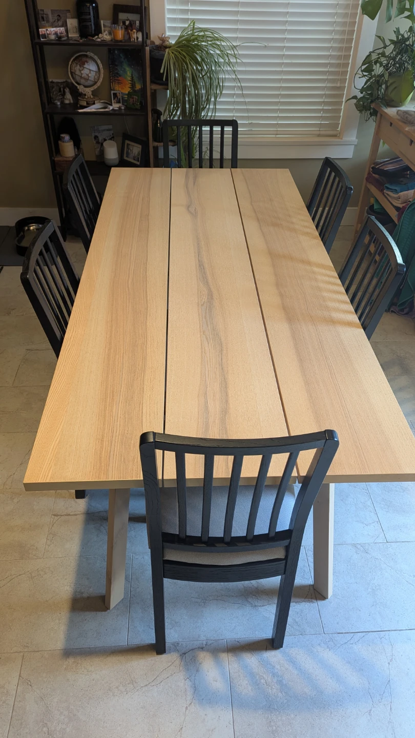 IKEA Ypperlig Dining Table (Ash wood) & 6 Chairs (black) - photo 3