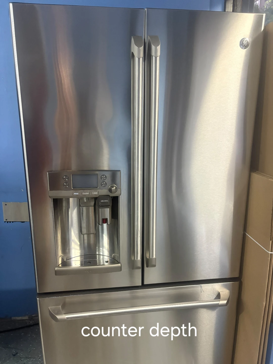 GE cafe 36in French Door counter depth Refrigerator with Keurig