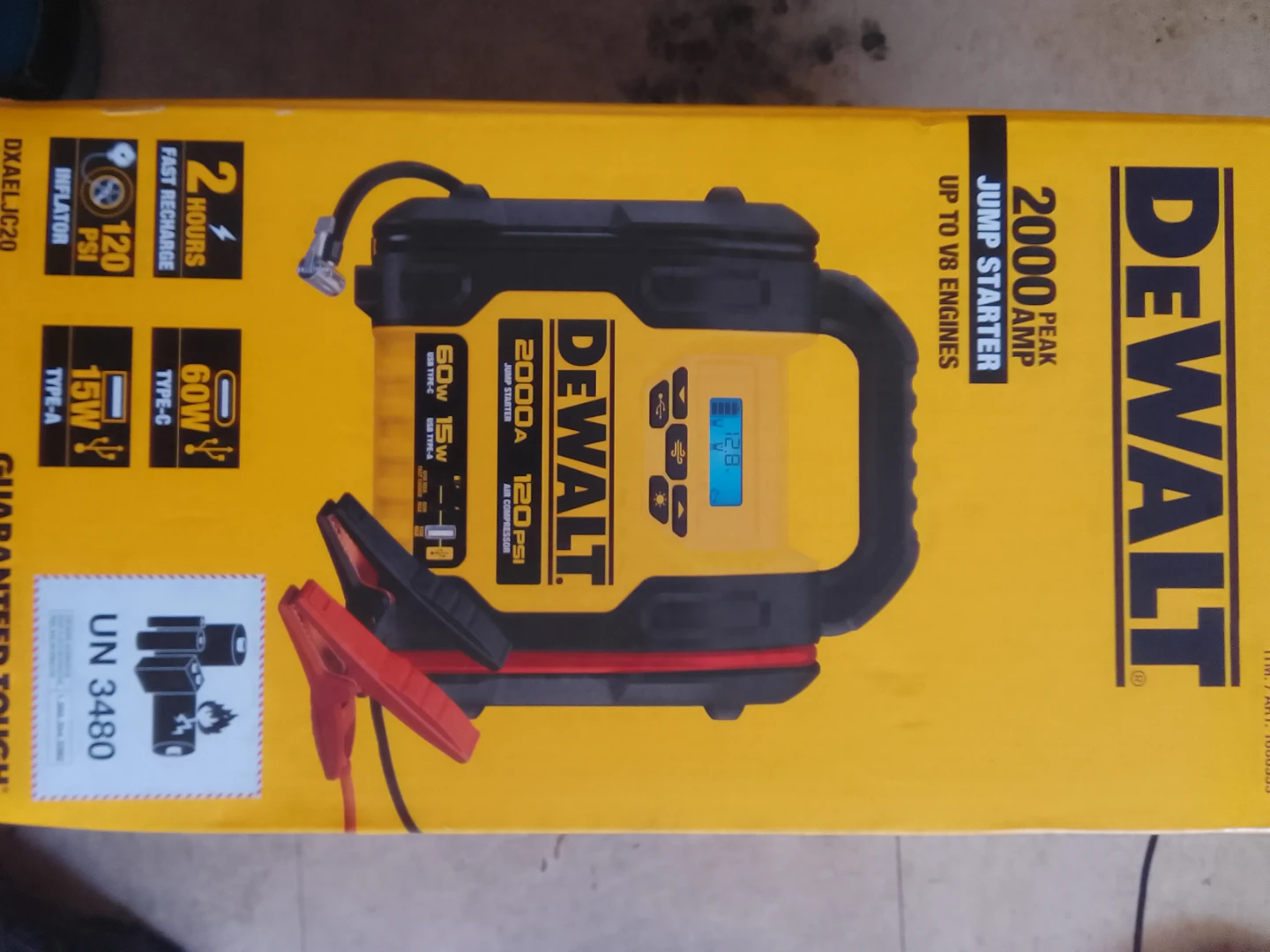 DEWALT 2000A Jump Starter with Air Compressor - photo 3
