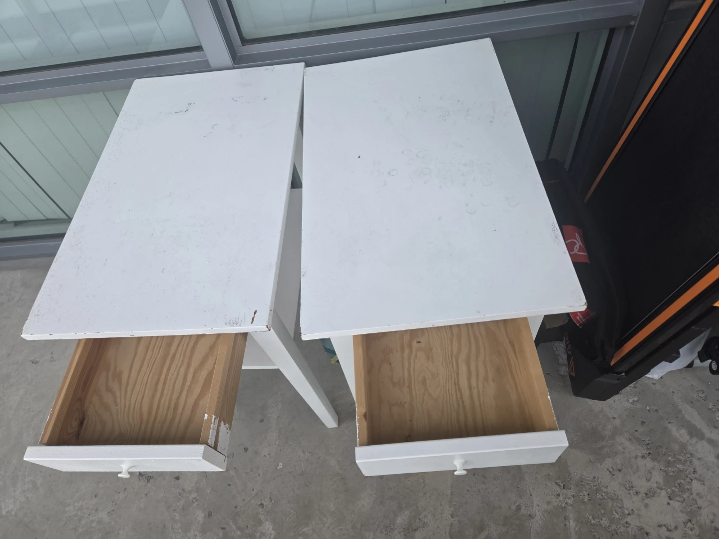 Two White Nightstands