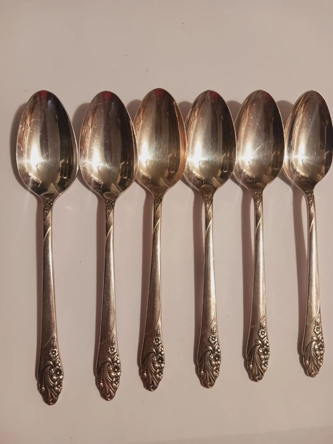 Set of 6 Vintage Oneida Community Silver Demitasse  Spoons
