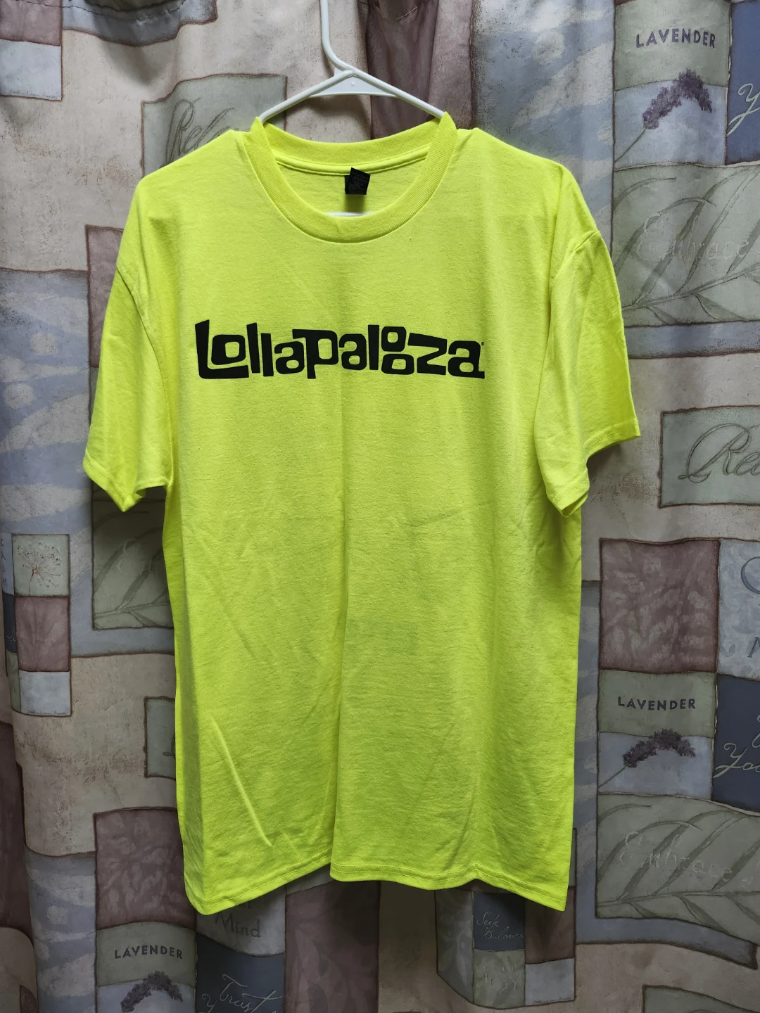 Large Neon Yellow Lollapalooza Event T-Shirt