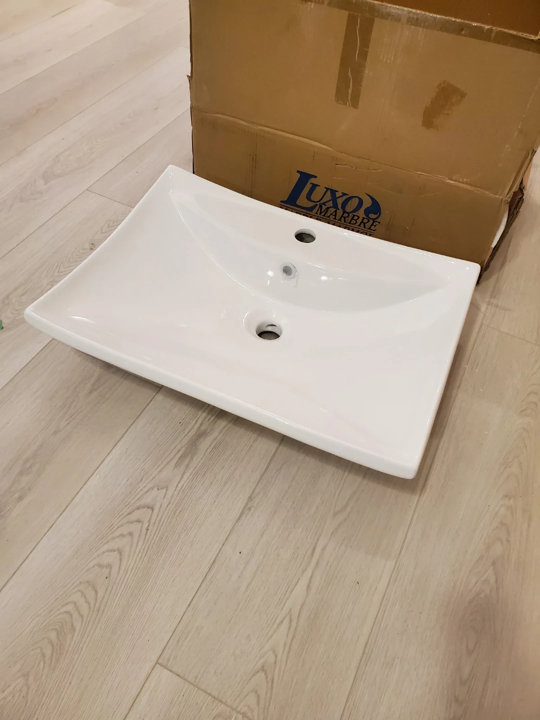 Luxo Marbre Porcelain Vanity Sink