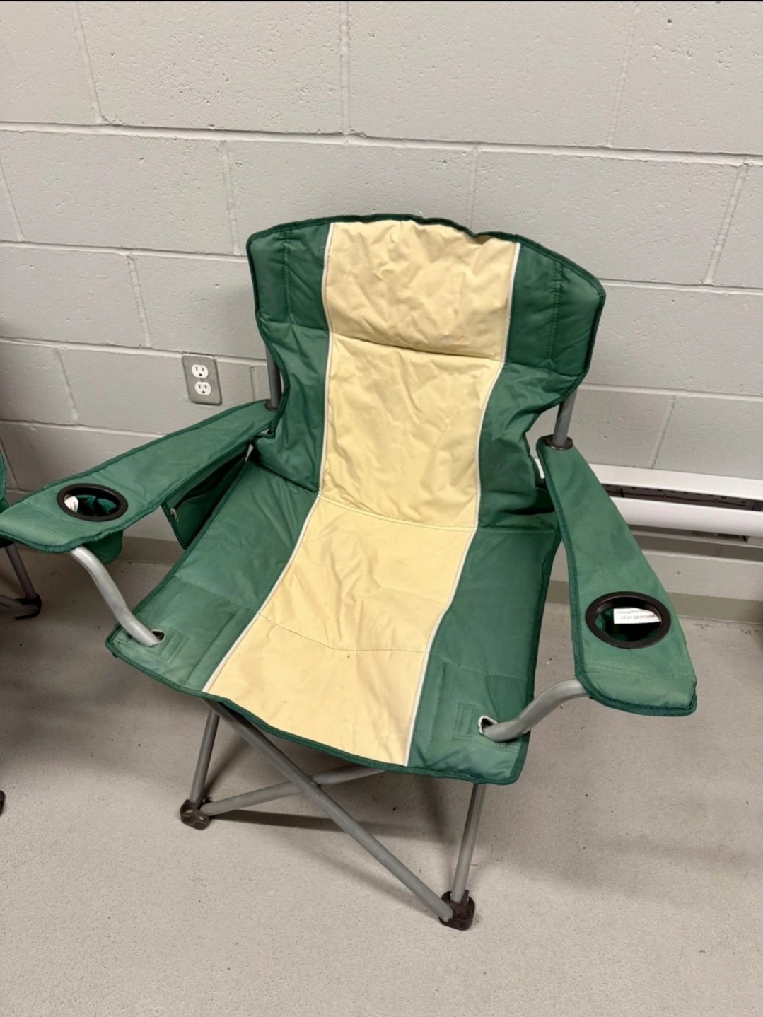 Two portable camping chairs