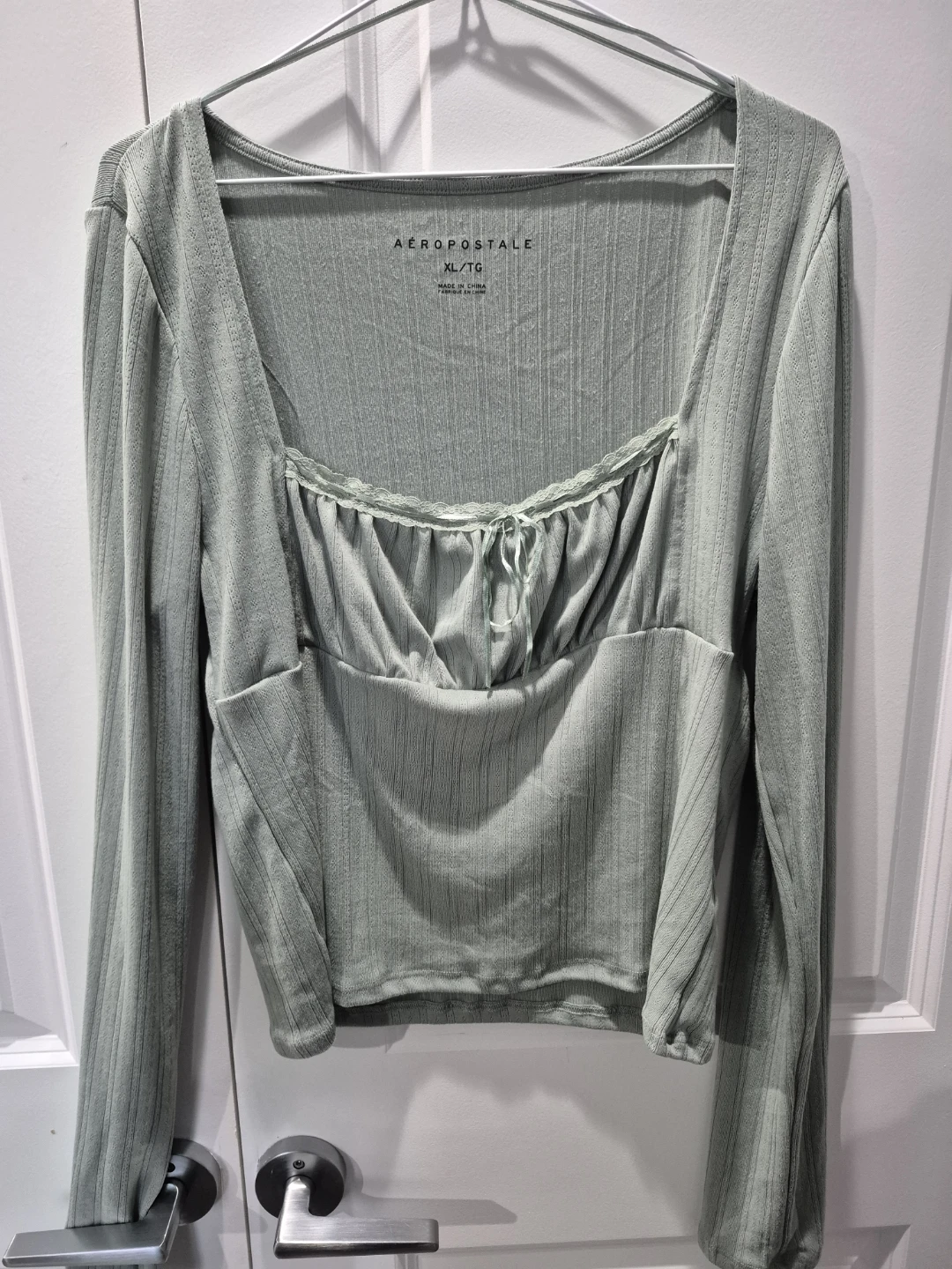 Aeropostale Sage Green Long Sleeve Top
