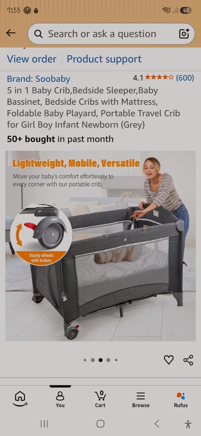 Soobaby 5-in-1 Portable Baby Travel Crib - photo 2