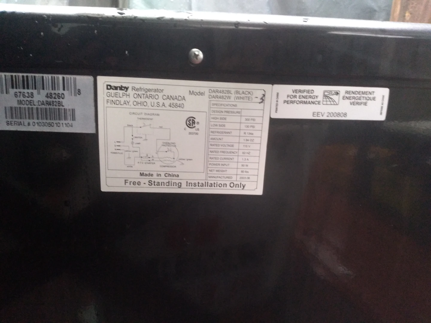 Danby Black Compact Refrigerator - photo 2