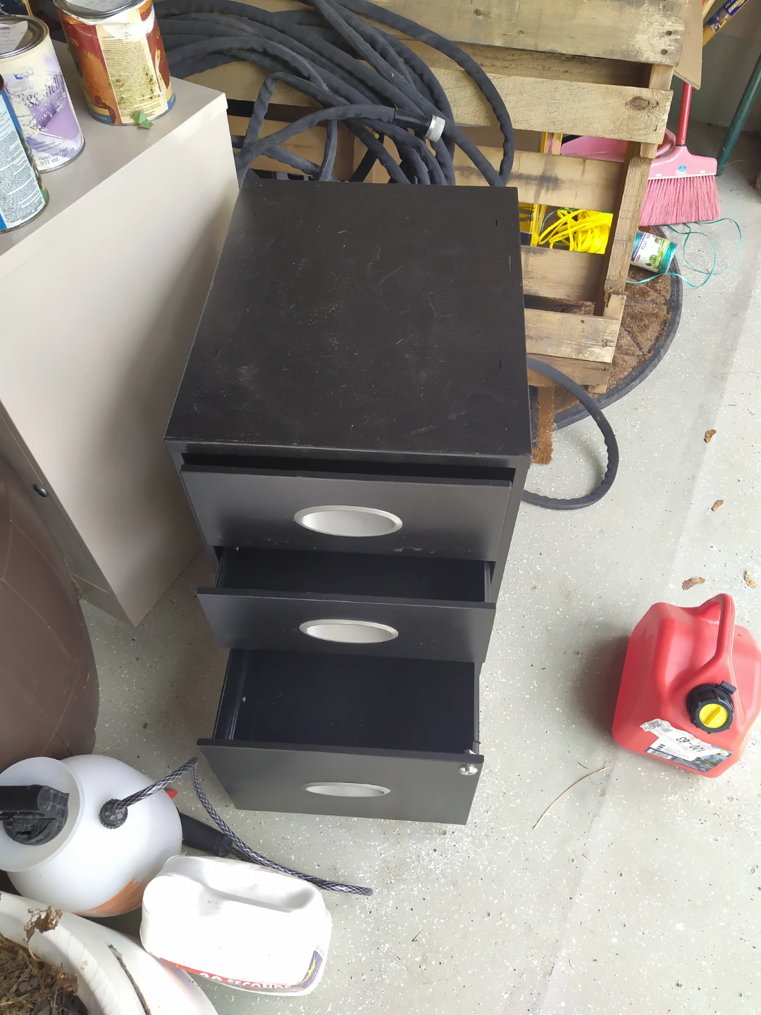 Black 3-Drawer Filing Cabinet - photo 3