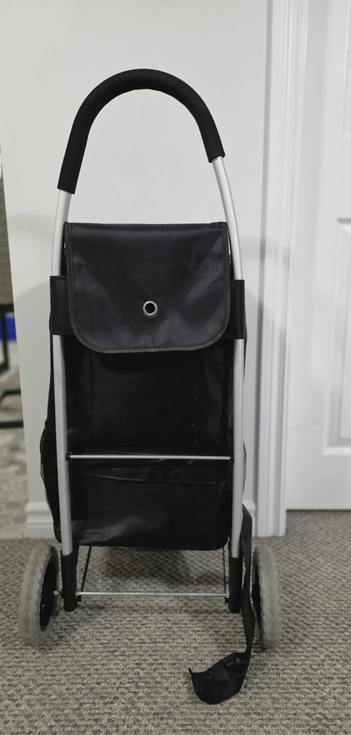 Folding Black Shopping Cart - photo 3
