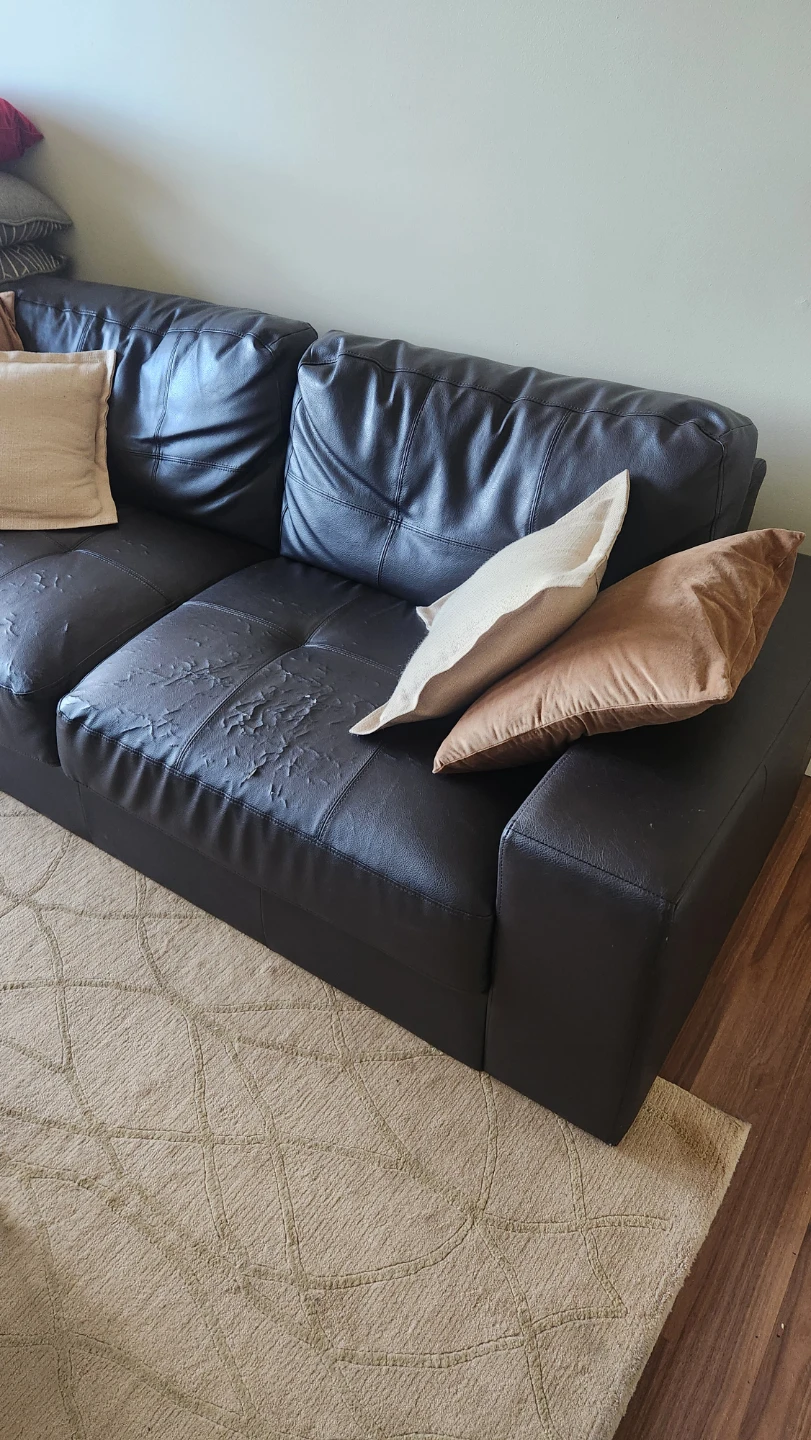 Dark Brown Leather Sofa