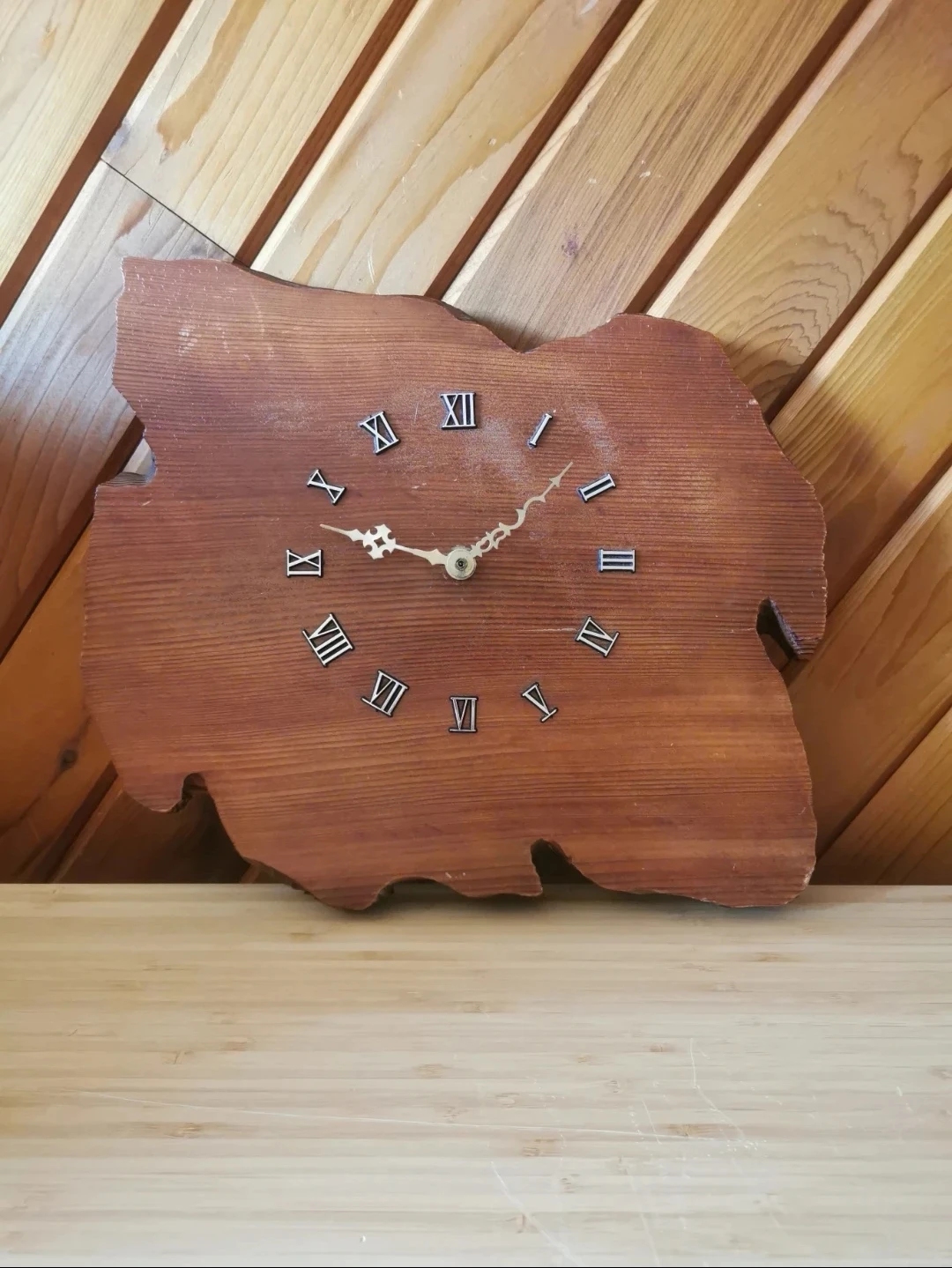 Vintage Solid Hardwood Wall Clock