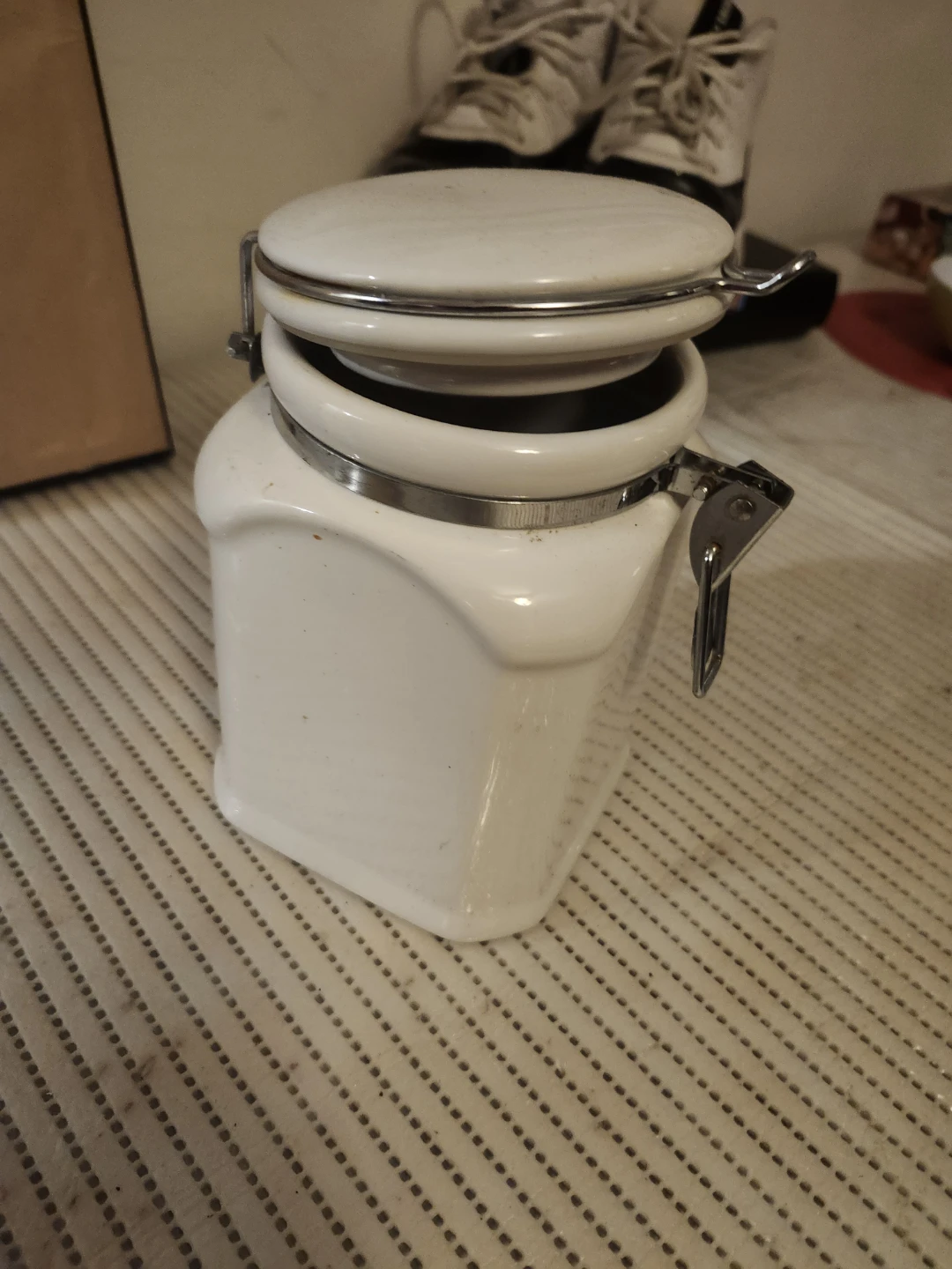 White Ceramic Storage Canister