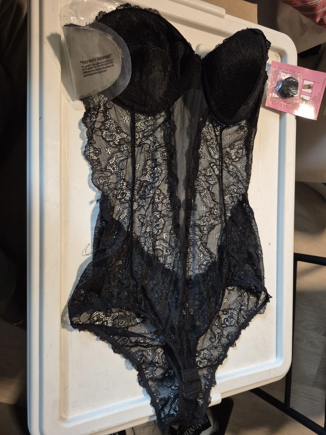 Fashion Forms Lace Backless Strapless Bodysuit - Black - photo 3