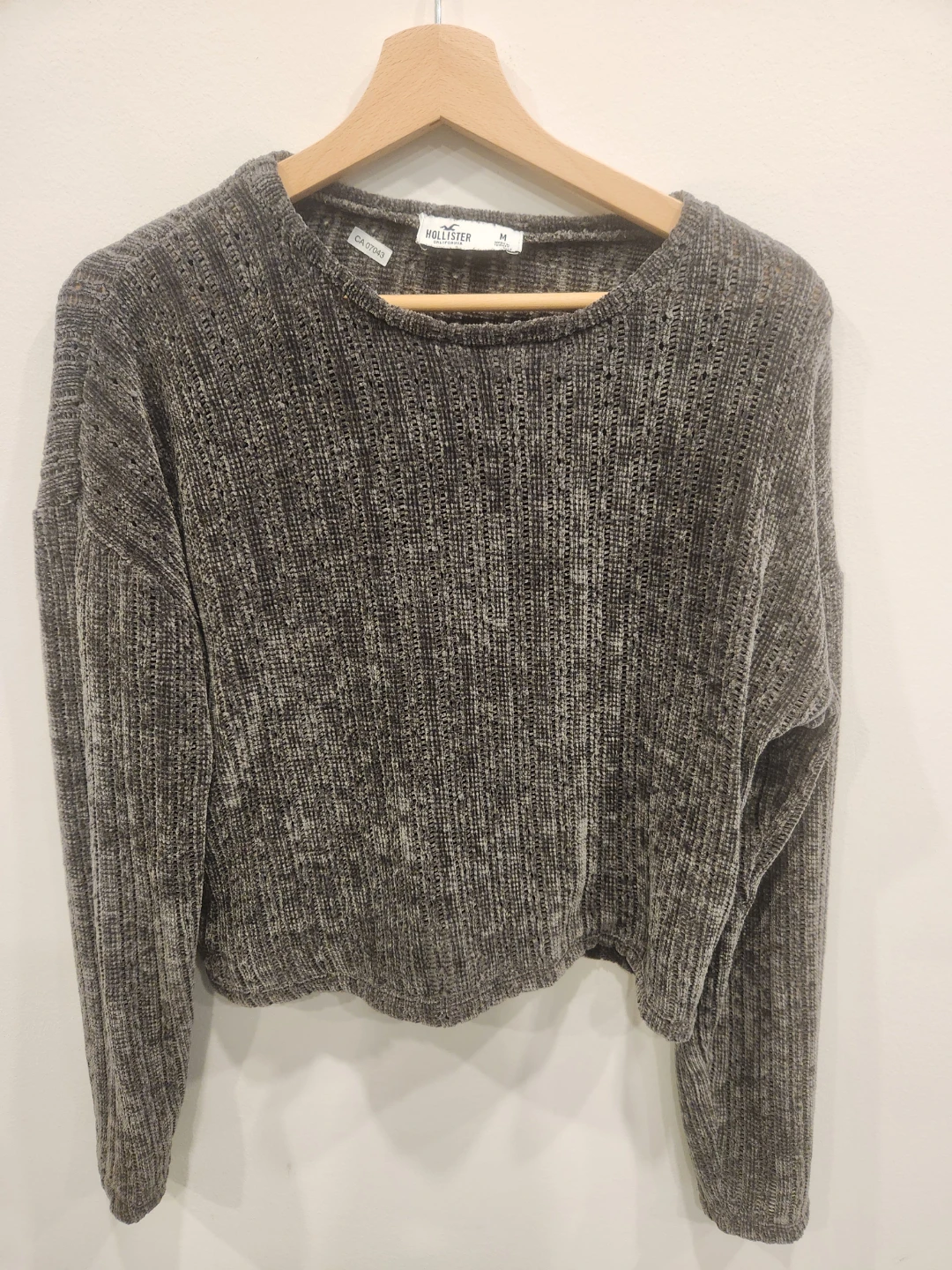Hollister Grey Chenille Knit Sweater