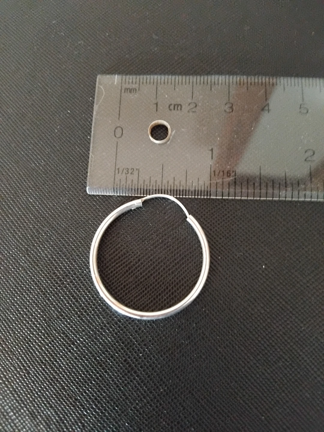 Pair of Sterling Silver Hoop Earrings - photo 2