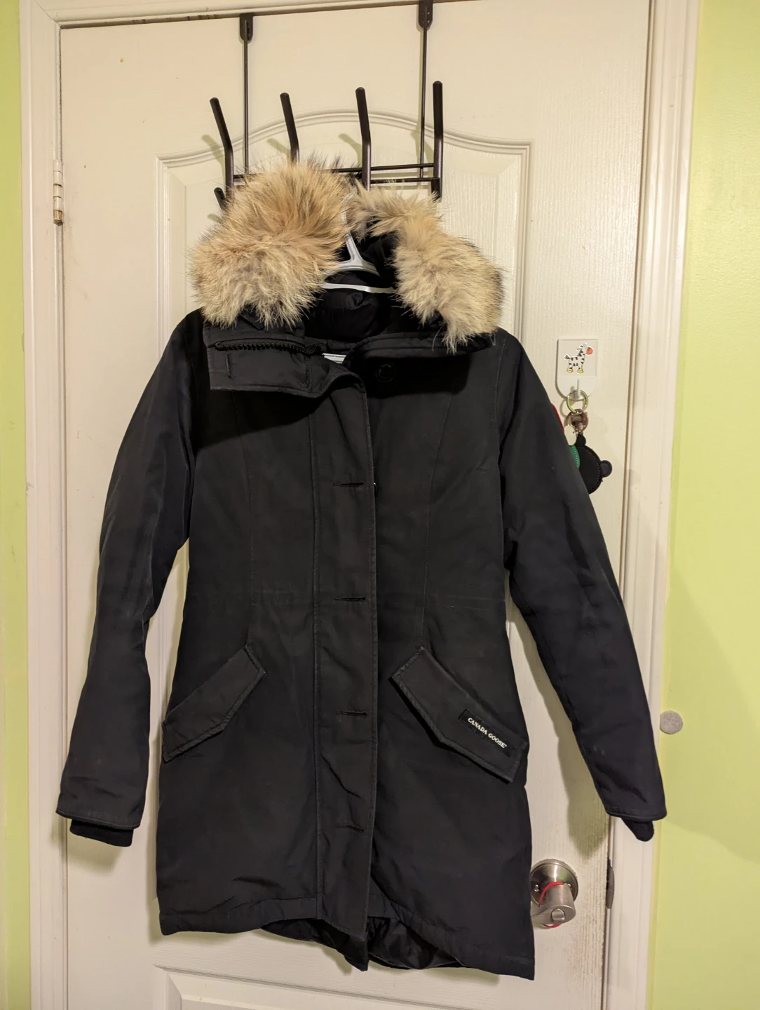 Canada Goose Black Parka with Fur Hood