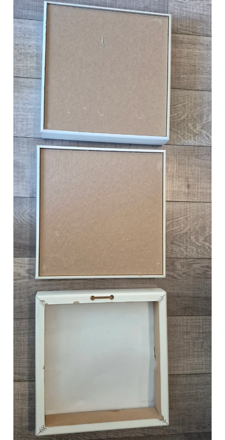 Set of 3 Square White Wall Frames