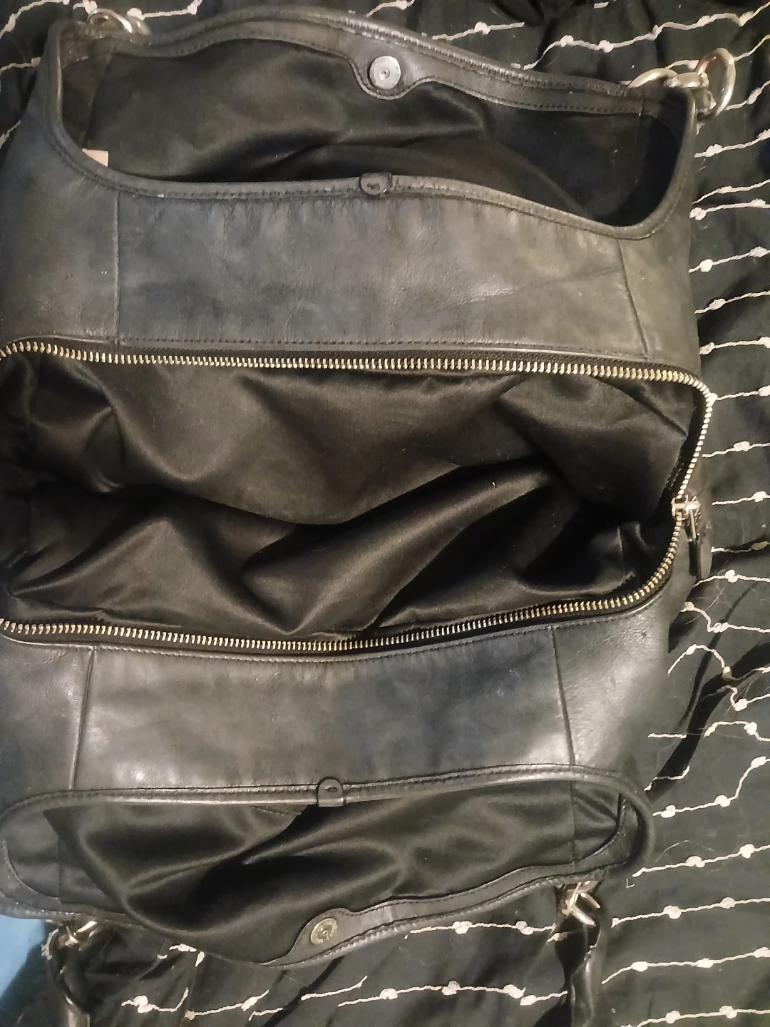 Black Coach Signature Hobo Bag
