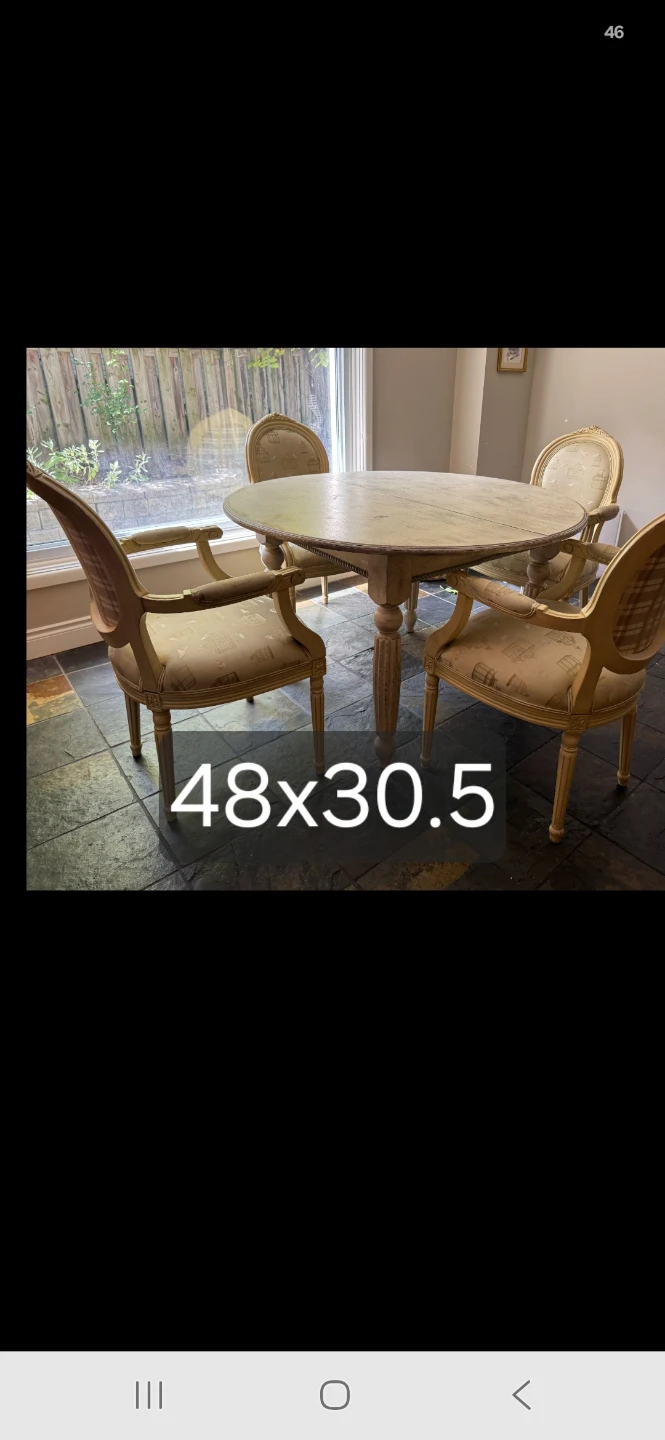 Set of 4 Upholstered Armchairs