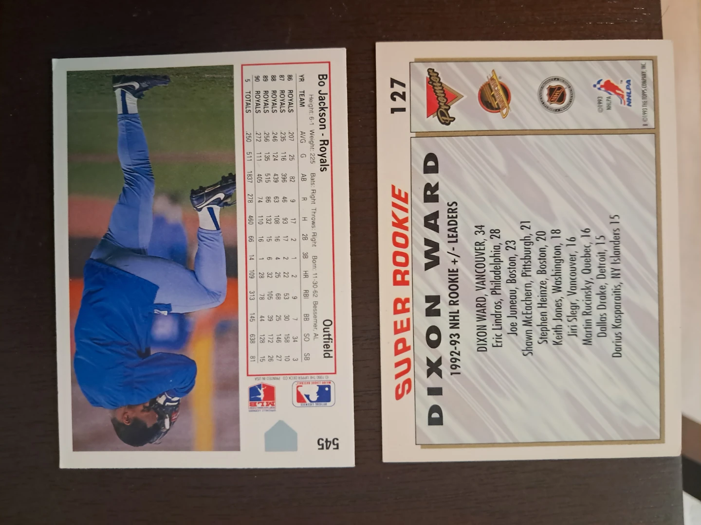 Bo Jackson and Dixon Ward Hockey Card Lot - photo 2
