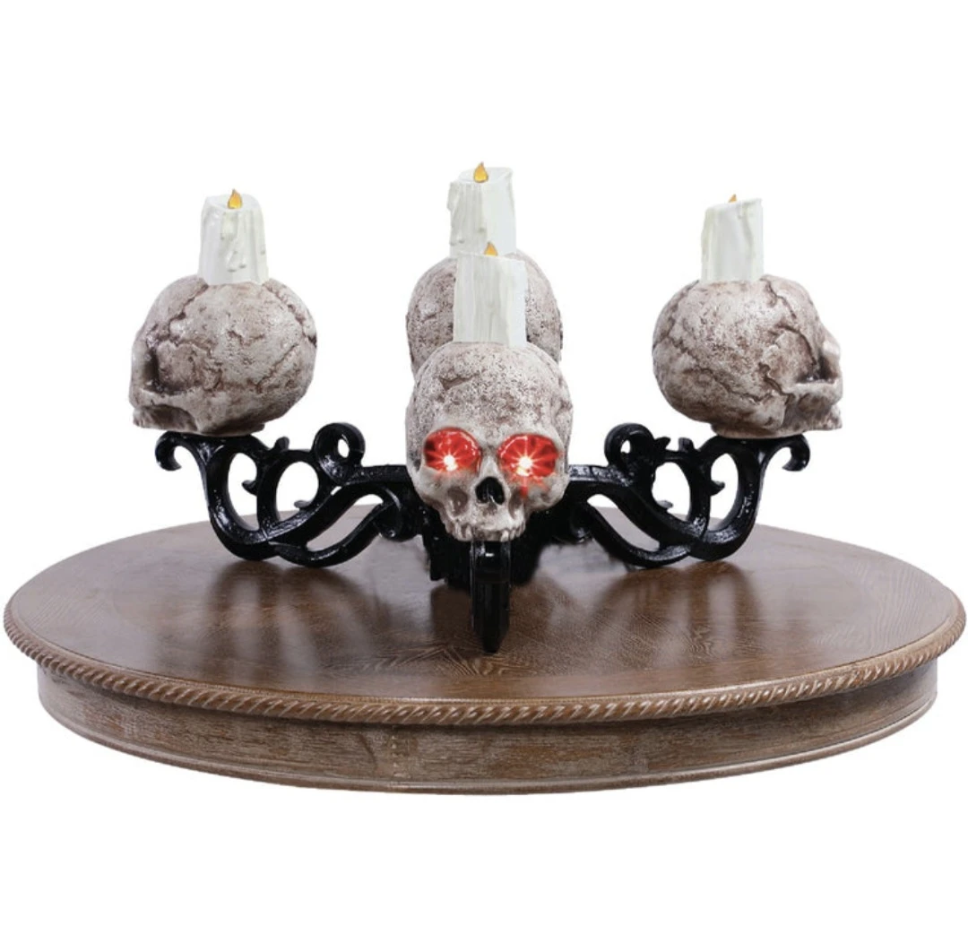 New halloween skull candelabra  3 in 1 flames - photo 3