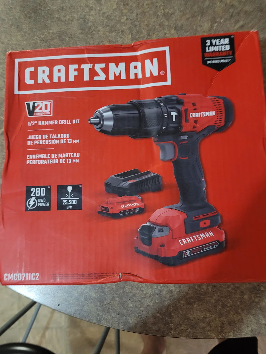 Craftsman V20 1/2" Hammer Drill Kit CMC0711C2 - photo 2