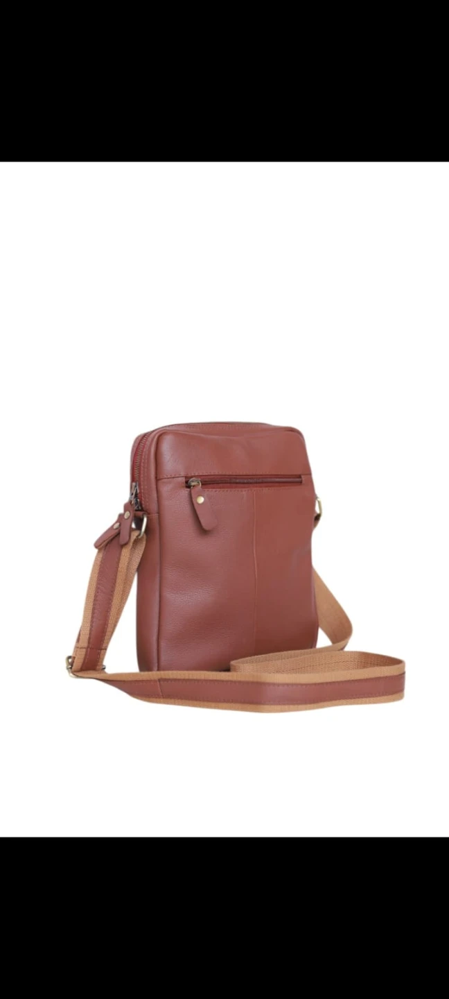 Brown 100% geniun leather crossbody bag - photo 2