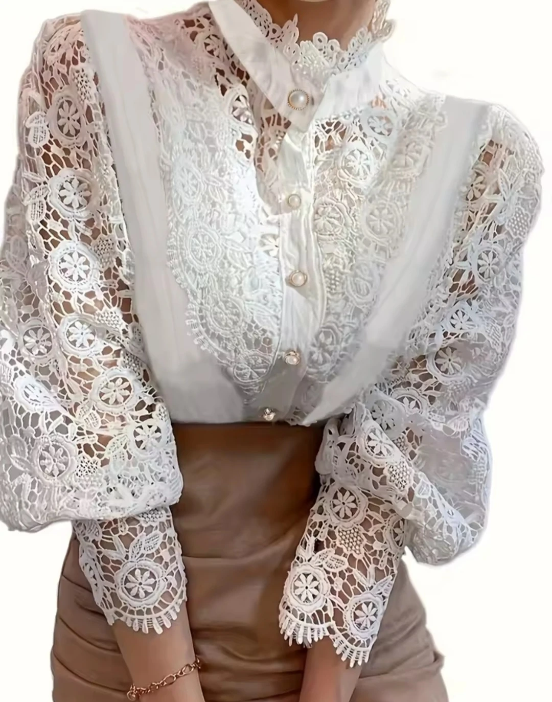 Brand New White Lace Blouse - photo 3