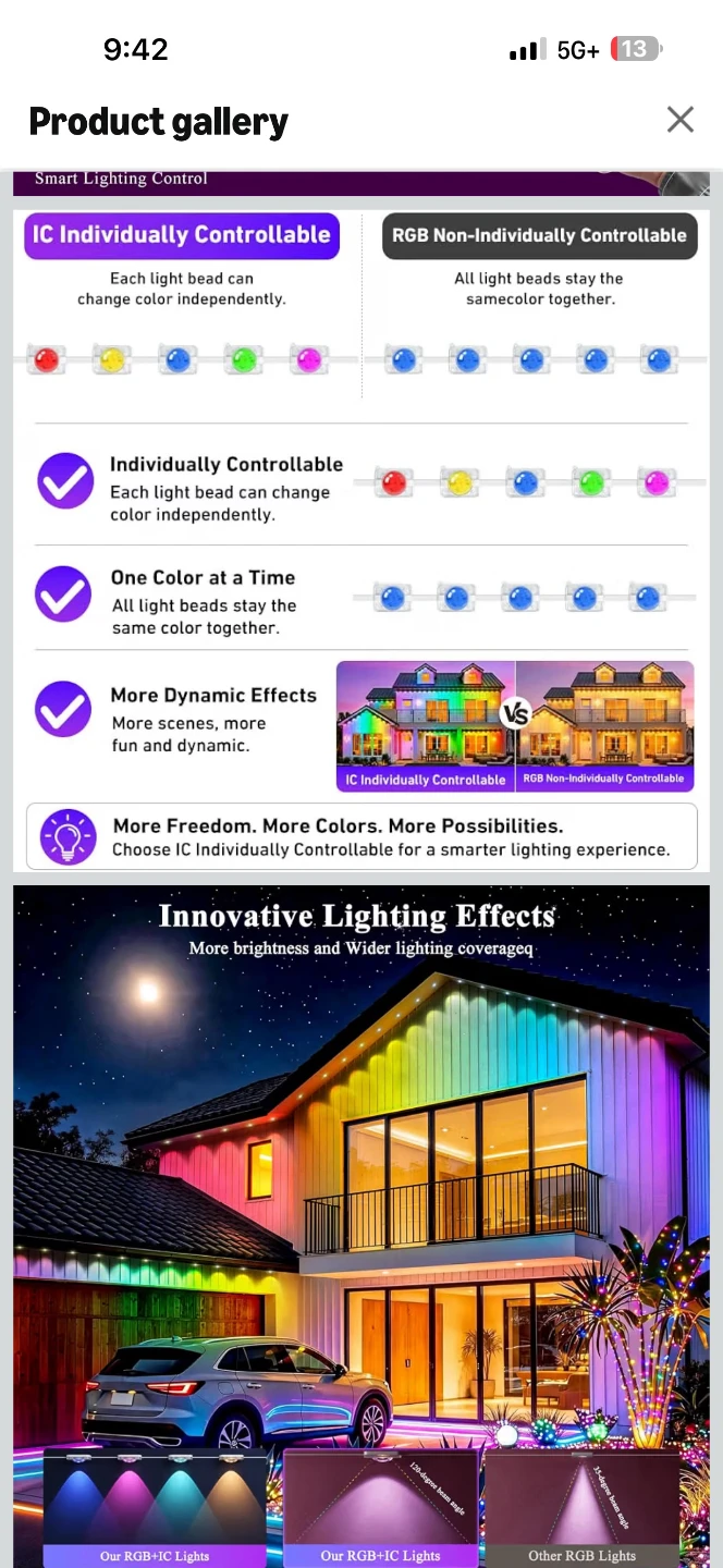 CINSGAG 400FT Permanent Outdoor Smart LED Lights - photo 4