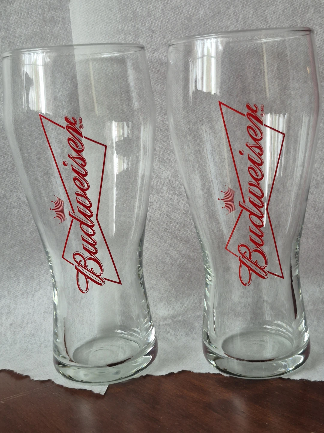 Budweiser Beer Glasses - Set of 2