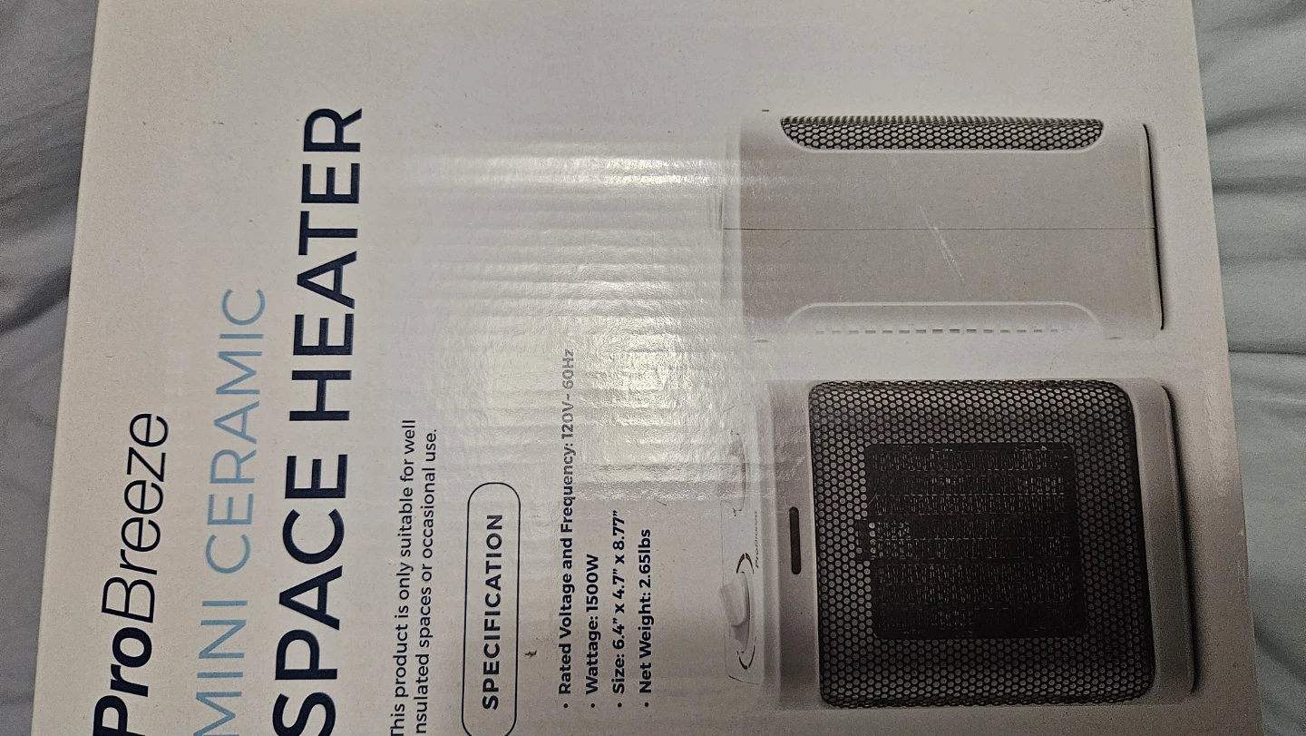 ProBreeze Mini Ceramic Space Heater 1500W - photo 3