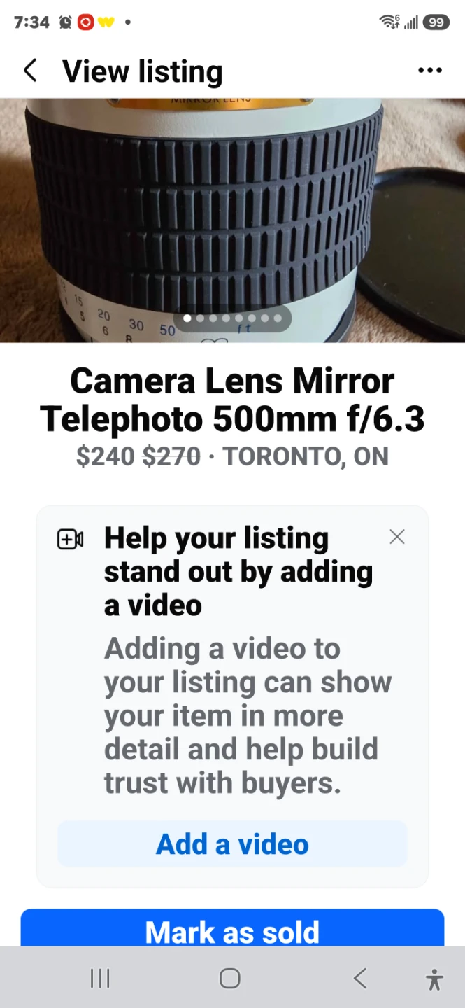 500mm f/6.3 Mirror Telephoto Lens - photo 2